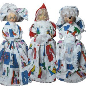 Topsy Turvy Little Red Riding Hood Wolf Grandma 14"  Doll 3 in 1 - Vintage